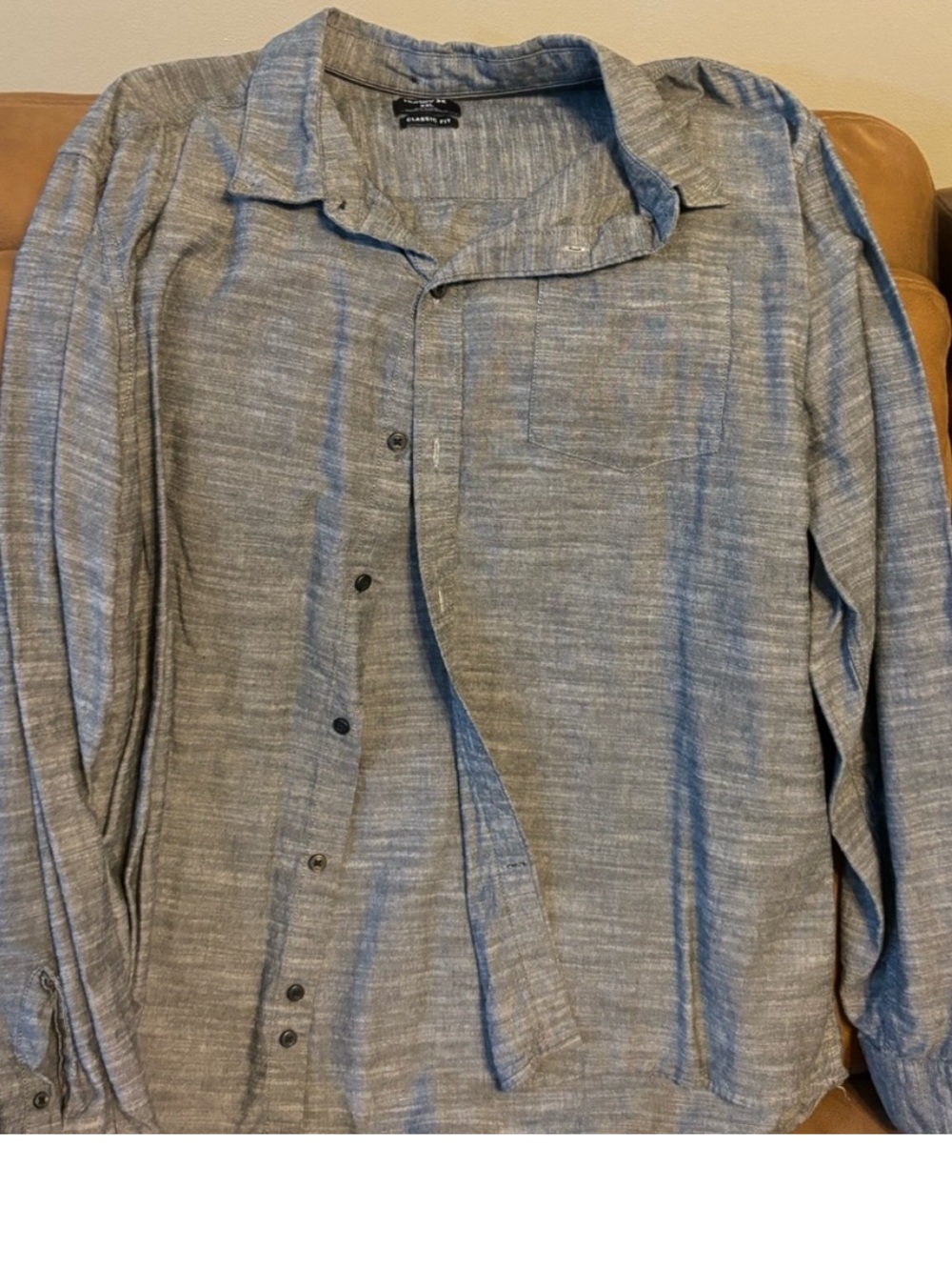 Vintage men’s classic fit gray Hurley button down, XXL